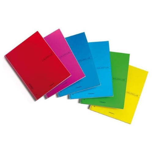 BLASETTI COLOR CLUB QUADERNO A5 70 GR SPIRALATO COPERTINA IN PPL 70 FOGLI CONF 6 Pz.
